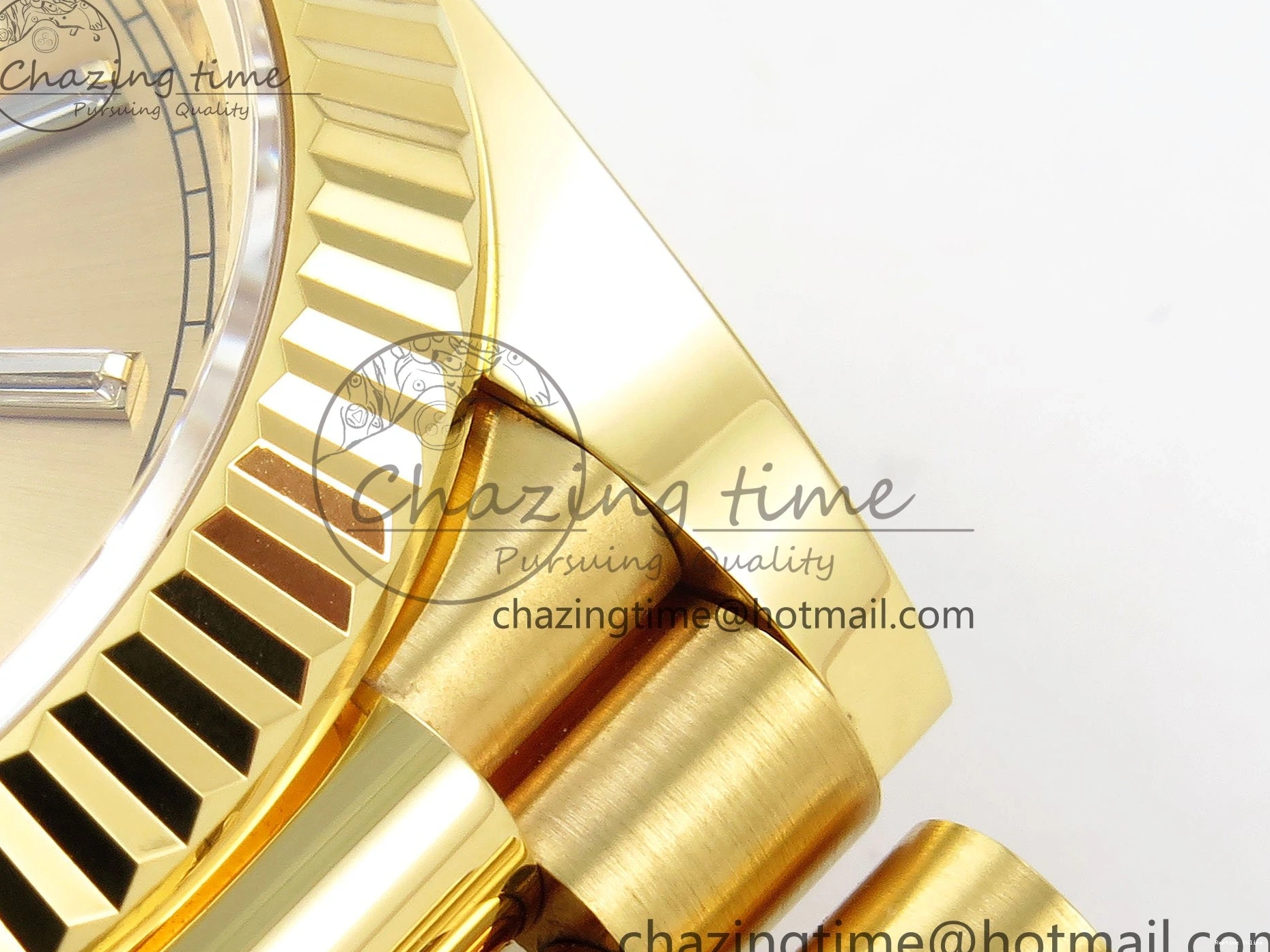 1225 WrinkleFree DayDate 40 228238 ARF 904L Steel YG Crystal Diamonds Bezel on President Bracelet VR 1550